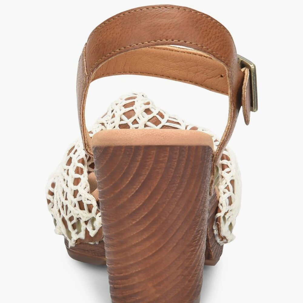 NEW KORKS Natalia Knot Sandal In Color TAN/ NAT CROCHET - Picture 4 of 9